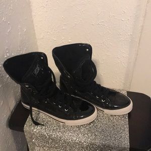 Black sequence boots